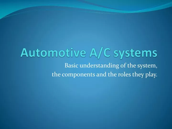 automotive a c systems