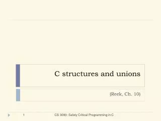 C structures and unions