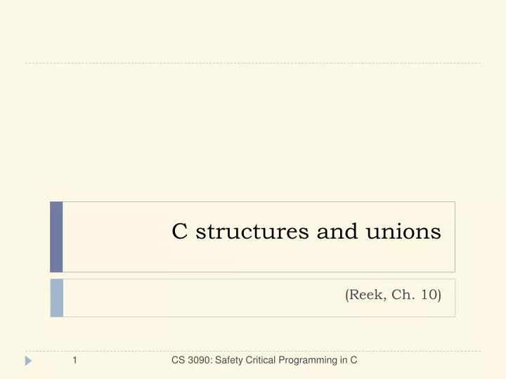 c structures and unions
