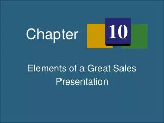 Elements of a Great Sales Presentation