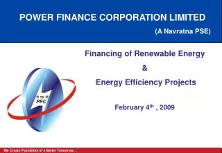 POWER FINANCE CORPORATION LIMITED (A Navratna PSE)