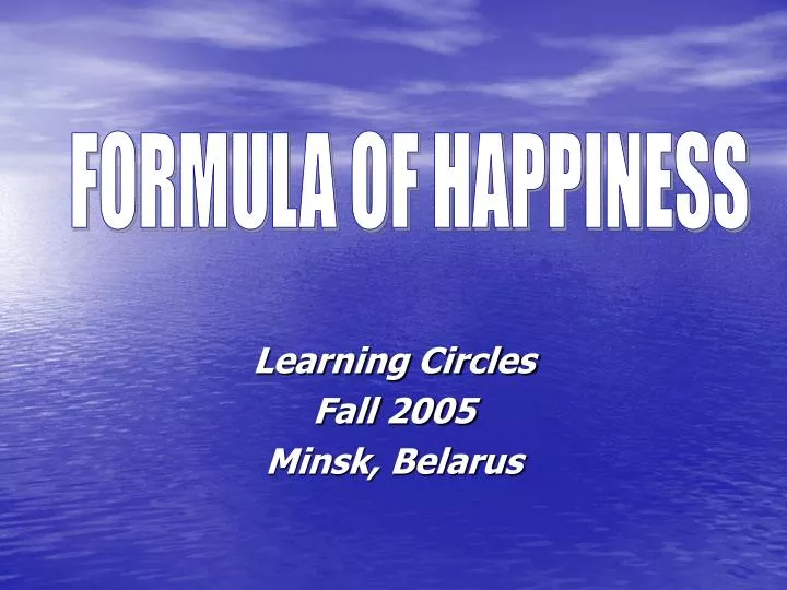 learning circles fall 2005 minsk belarus