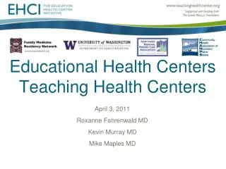 Educational Health Centers Teaching Health Centers