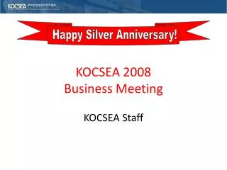 KOCSEA 2008 Business Meeting
