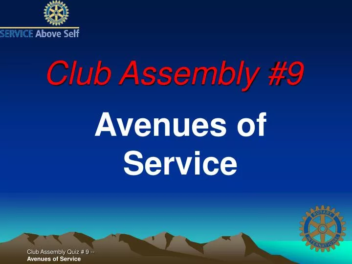 club assembly 9
