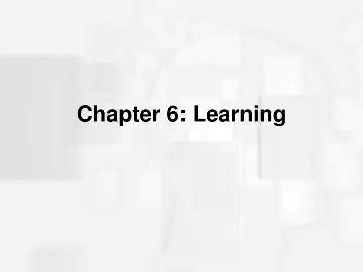 chapter 6 learning