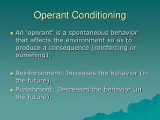 Operant Conditioning