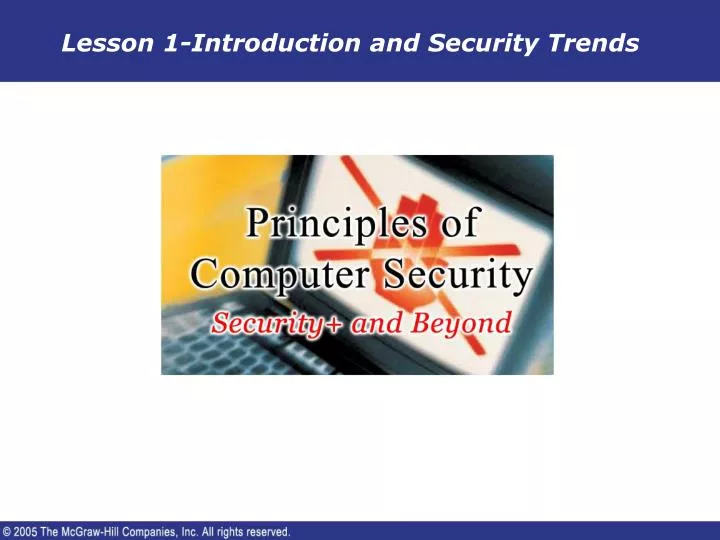 lesson 1 introduction and security trends