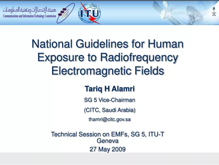 national guidelines for human exposure to radiofrequency electromagnetic fields