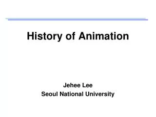 History of Animation