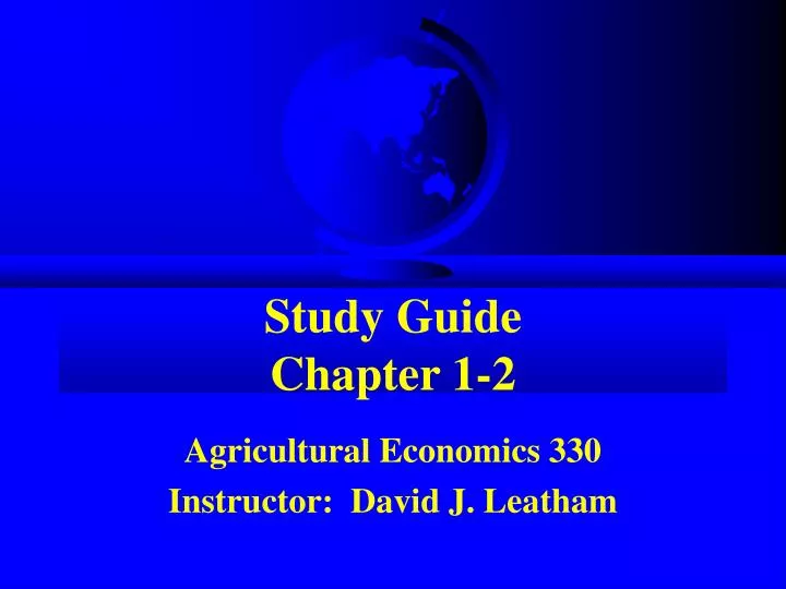study guide chapter 1 2