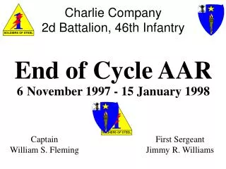 End of Cycle AAR 6 November 1997 - 15 January 1998