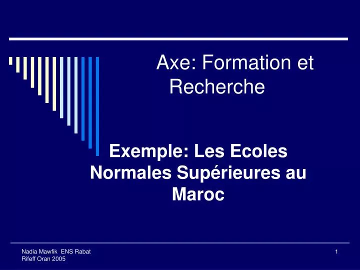 axe formation et recherche