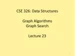 CSE 326: Data Structures Graph Algorithms Graph Search Lecture 23 - slide 1