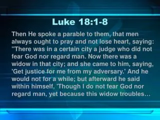 Luke 18:1-8