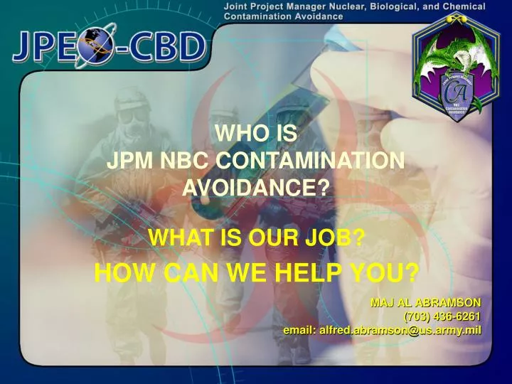 who is jpm nbc contamination avoidance