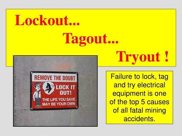 lockout tagout tryout