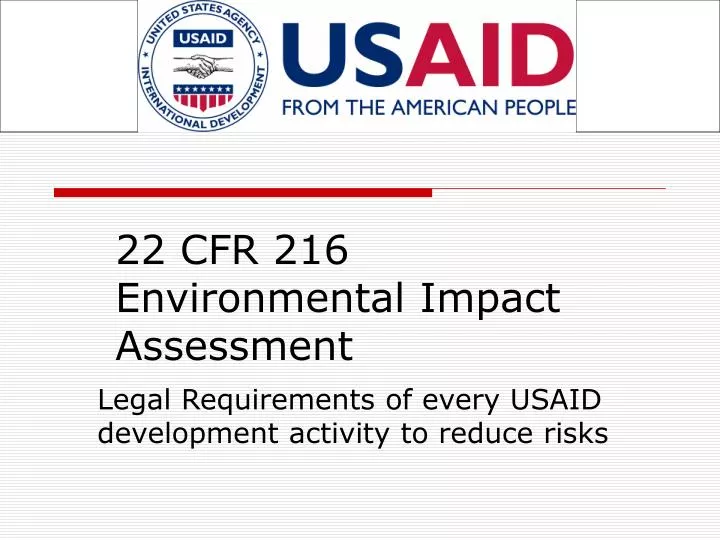 22 cfr 216 environmental impact assessment