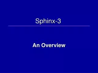 Sphinx-3