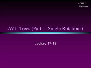 AVL-Trees (Part 1: Single Rotations)