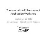 Transportation Enhancement Application Workshop - slide 1