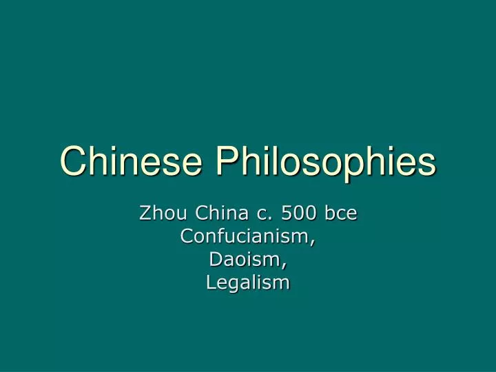 chinese philosophies