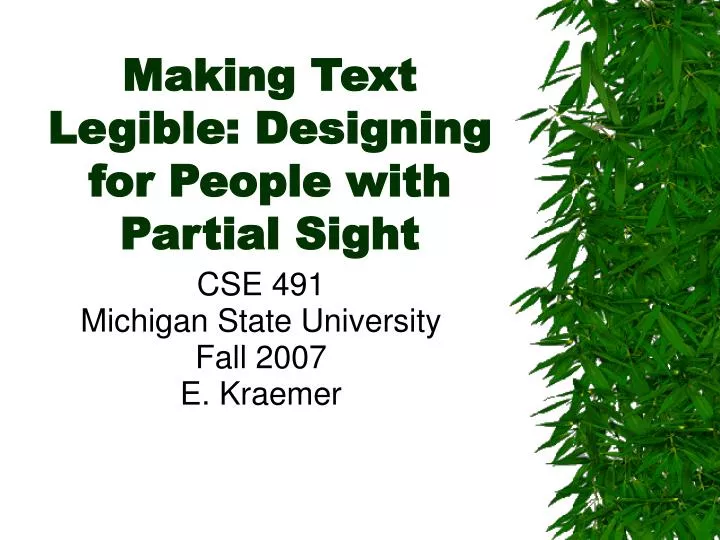 making text legible designing for people with partial sight
