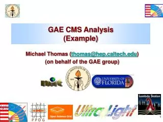 GAE CMS Analysis (Example)