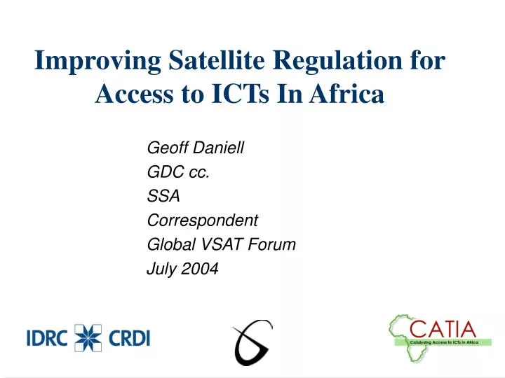 improving satellite regulation for access to icts in africa