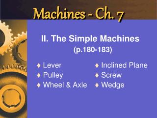 Machines - Ch. 7