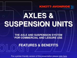 AXLES &amp; SUSPENSION UNITS