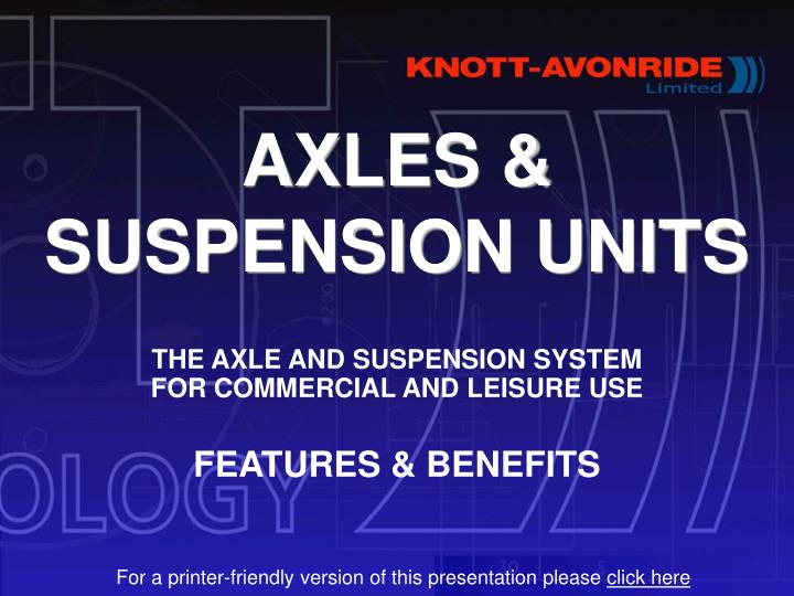 axles suspension units
