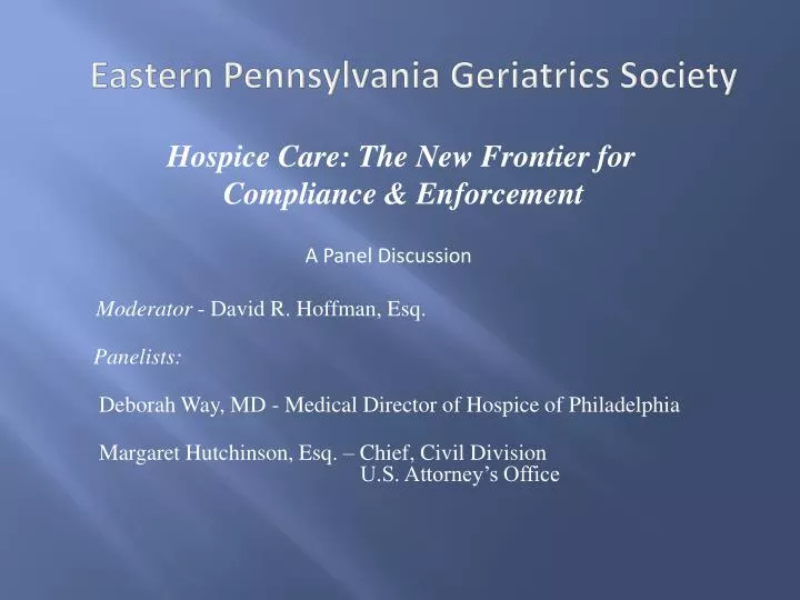 eastern pennsylvania geriatrics society