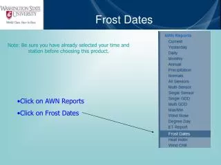 Frost Dates