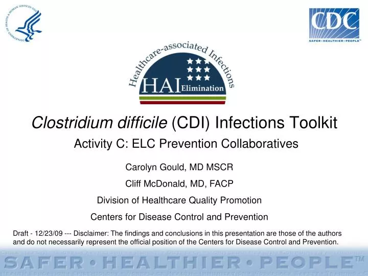 clostridium difficile cdi infections toolkit activity c elc prevention collaboratives