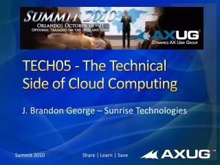 TECH05 - The Technical Side of Cloud Computing