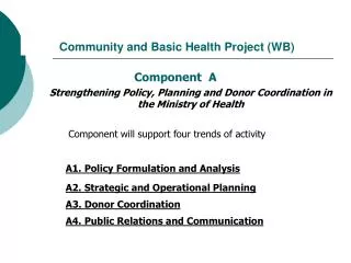 Community and Basic Health Project ( WB )