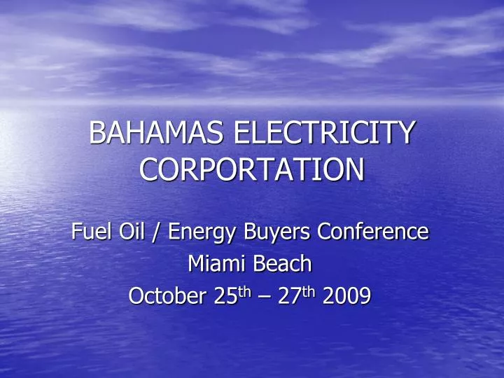 bahamas electricity corportation