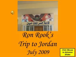 Ron Rook’s Trip to Jordan