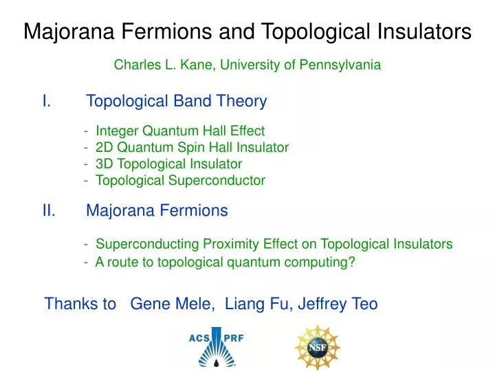 majorana fermions and topological insulators