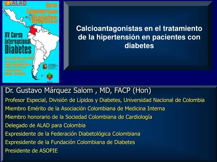 calcioantagonistas en el tratamiento de la hipertensi n en pacientes con diabetes