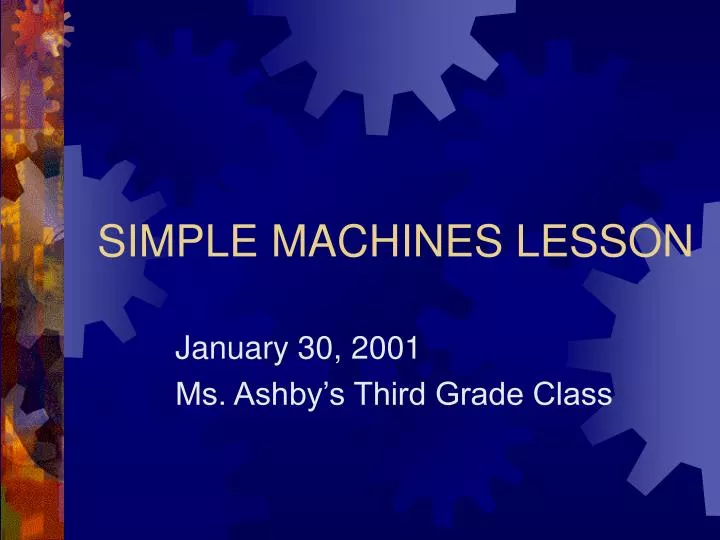 simple machines lesson