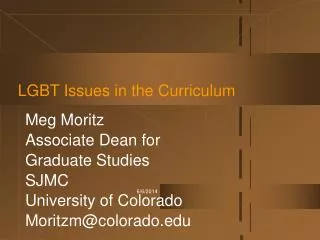 LGBT Issues in the Curriculum