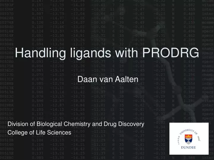 handling ligands with prodrg