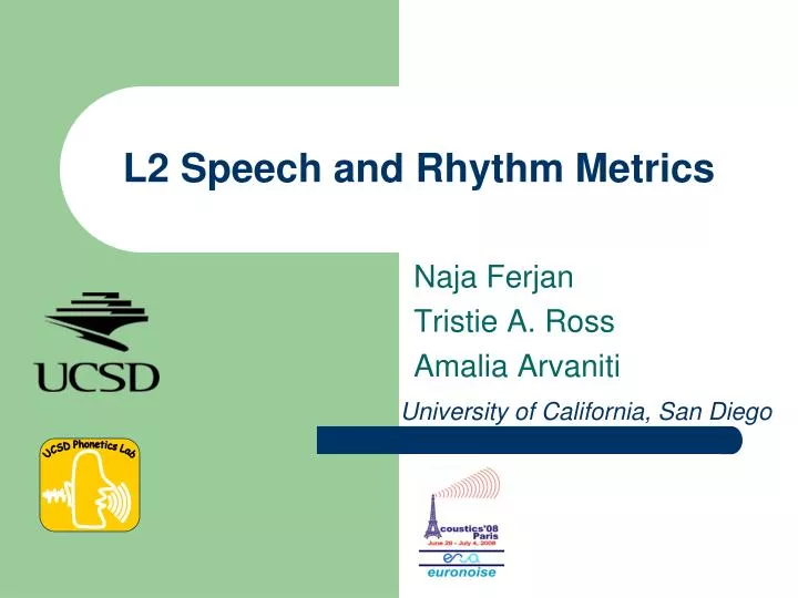 l2 speech and rhythm metrics