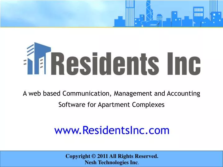 a web based communication management and accounting software for apartment complexes