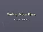 Writing Action Plans - slide 1
