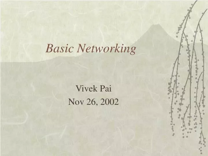 basic networking