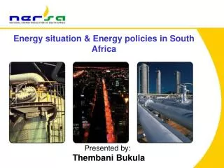 Energy situation &amp; Energy policies in South Africa