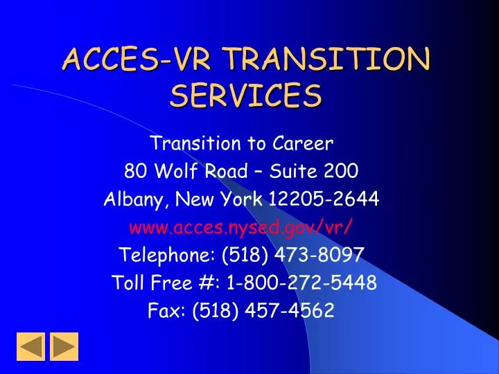 acces vr transition services
